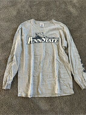 Delta Gray Penn State Long-Sleeve Tee with Logo